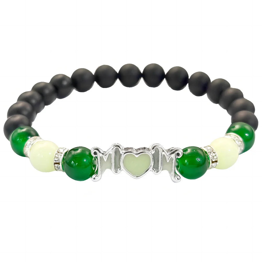 Mother'S Day Love Night Light Bracelet Fashion Glow In The Dark Beaded Bracelets For Women Mom Jewelry Gift 2025 New