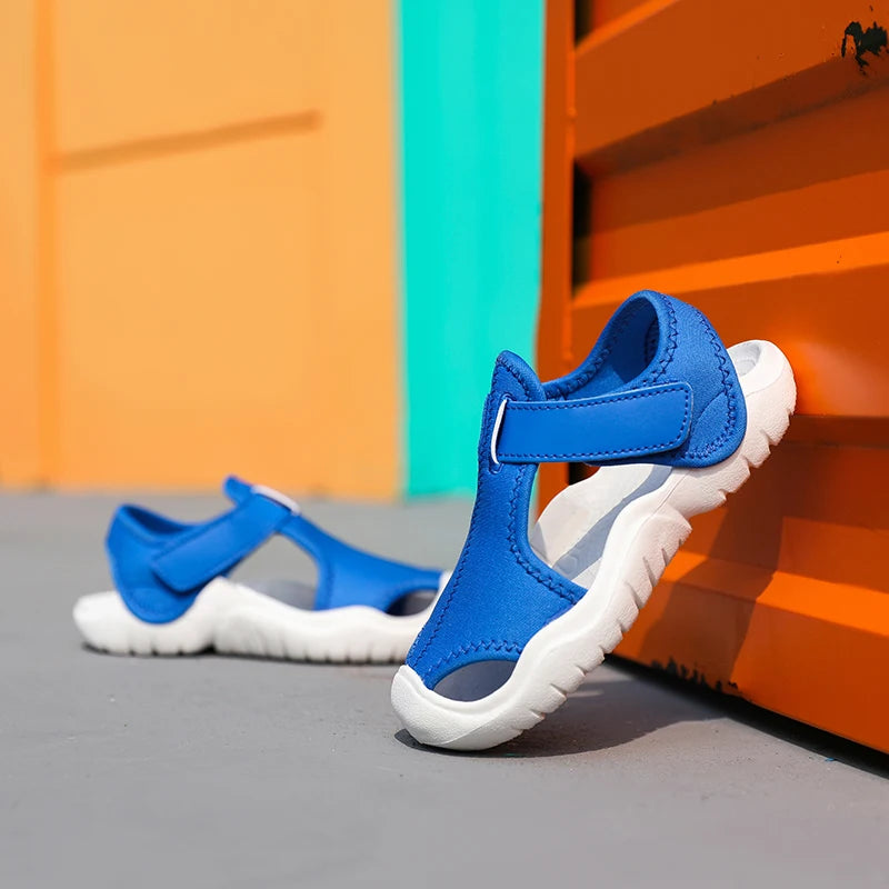 Baby Sports Sandals Brand Fashion Kids Shoes Girls Boys Breathable Anti-slip Beach Toddler Sandal Soft Sole Children Shoes
