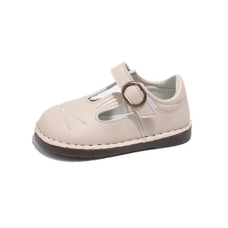 2025 Children Leather Shoes for Girls Spring Autumn New Fashion Korean Style Soft Bottom Anti-slippery Versatile Baby Shoes