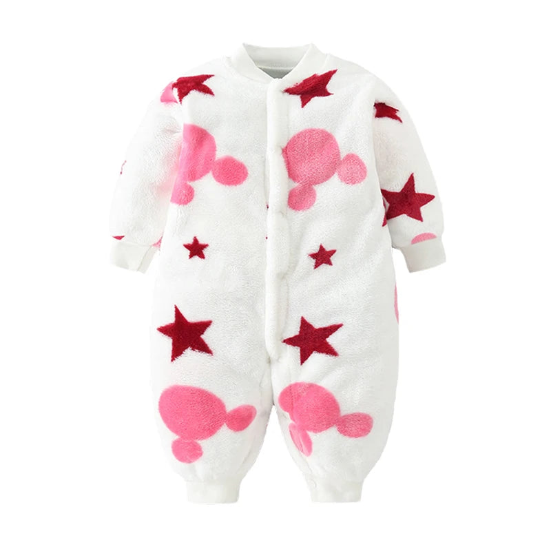 Ropa de Primavera Invierno para Bebé Recién Nacido Chaqueta Infantil para Niñas Mono para Niños Pelele de Franela Suave para Bebé Ropa de Bebé 0-18 Meses