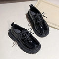 Kids Leather Loafers Lightweight Soft Sole School Shoes for Big Kids Boys Girls Solid Black Classic Casual 2026 New Arrival
