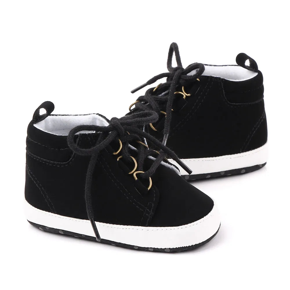 Baby Schuhe Frühling und Herbst Stil Weiche Baumwolle Rutschfeste Sohle Lässig für Jungen und Mädchen 0-9-18 Monate Kleinkind Vorlaufen D2351
