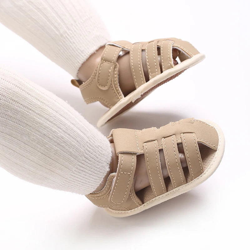 Baby Shoes Summer Collection For Boys Aged 0-1 Including Ankle Sandals and Baby Walking Shoes