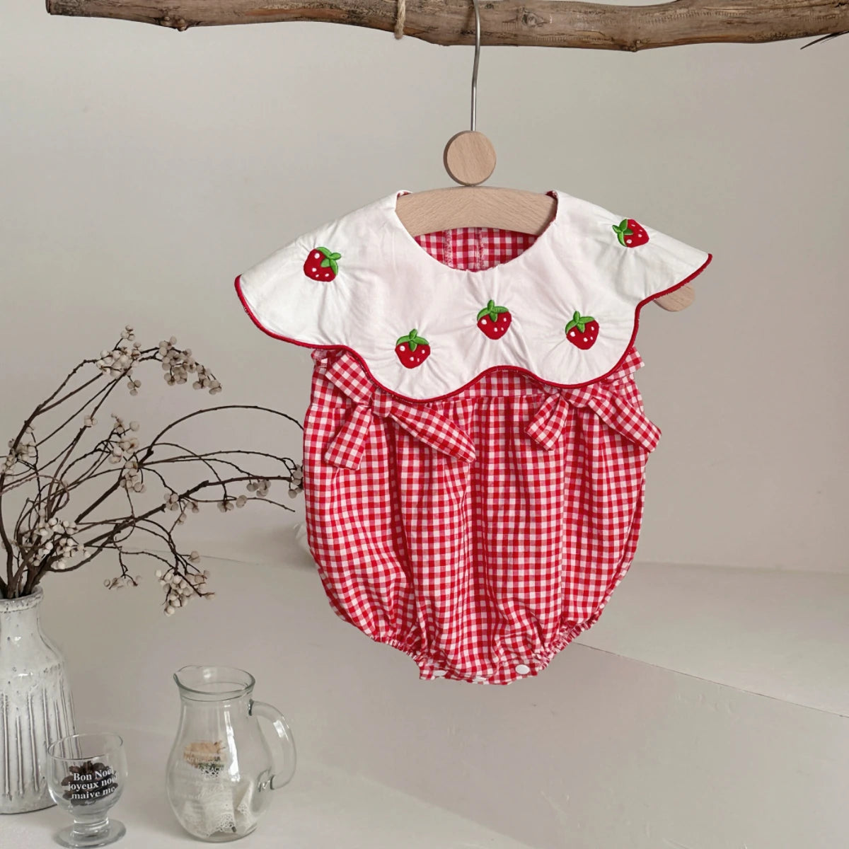 Summer Baby Girls Clothes  Short Sleeve Romper Baby Bodysuit Doll Collar Jumpsuit Outfit Suitable for babies aged 0-18 months