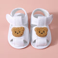 Summer New Toddler Sandals Cute Cartoon Bear Newborn Prewalker Cotton Sandal Soft Baby Girl Non-slip Sole Infant First Walkers