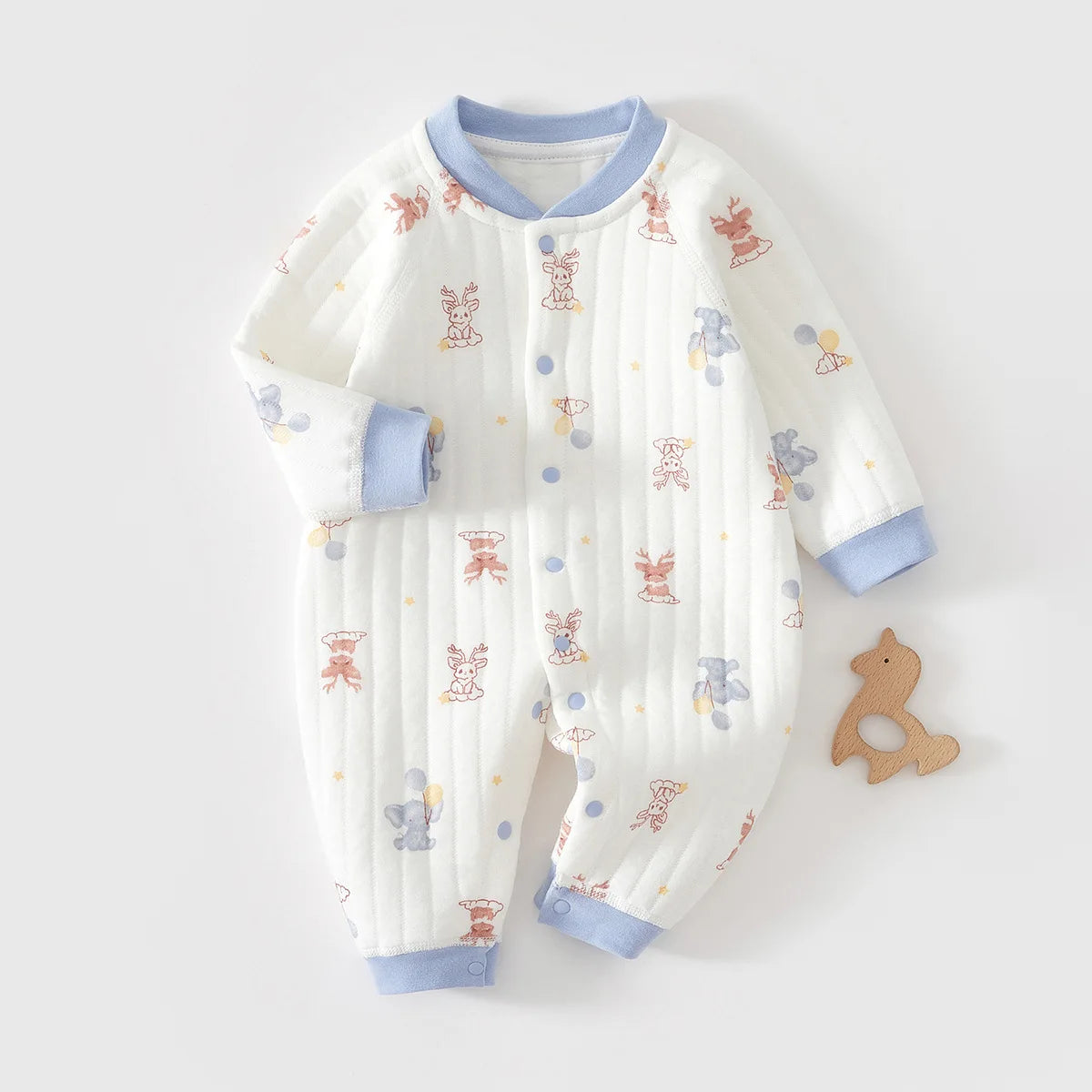 Baby Jumpsuit Clothes bodysuit Thickening Cotton  Boys Girls Cute Printed Bear Romper Infant Onesie Spring Trend 1-3-6-9-12M