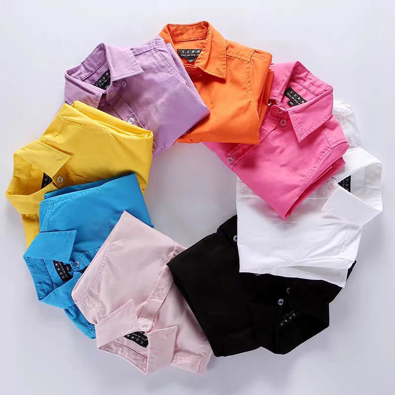Jungen Kleidung Hemden Herbst Langarm Stickerei Kleines Pferd Muster Kinder Oberteile Geburtstagsparty Kinderhemd Schuluniform