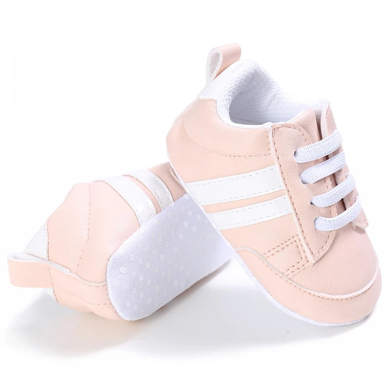 Male and Female Baby Sports Shoes 0-1 Year Old Soft Soled Fashionable Casual Walking Shoes For Spring/Summer Babies and Children