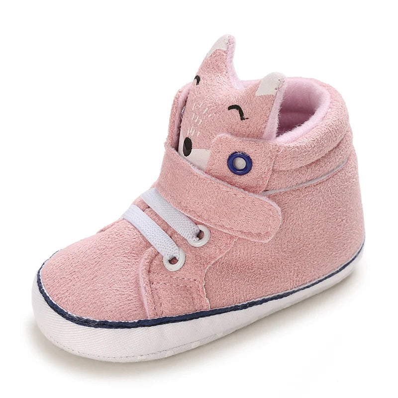 Cartoon Baby Sneakers Baby Boys Girls Canvas Shoes Non-slip Non-slip soft sole Comfortable Soft Unisex Baby Shoes 0-18M