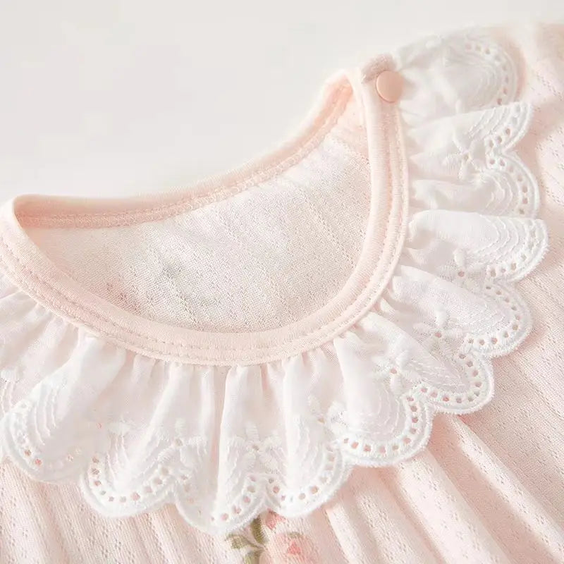 Babykleidung Sommer Outfit für Mädchen, Klasse A, 6-12 Monate, Baby Klimaanlagen Kleidung, Zweiteiliges Set, Sommer dünne Faser 80