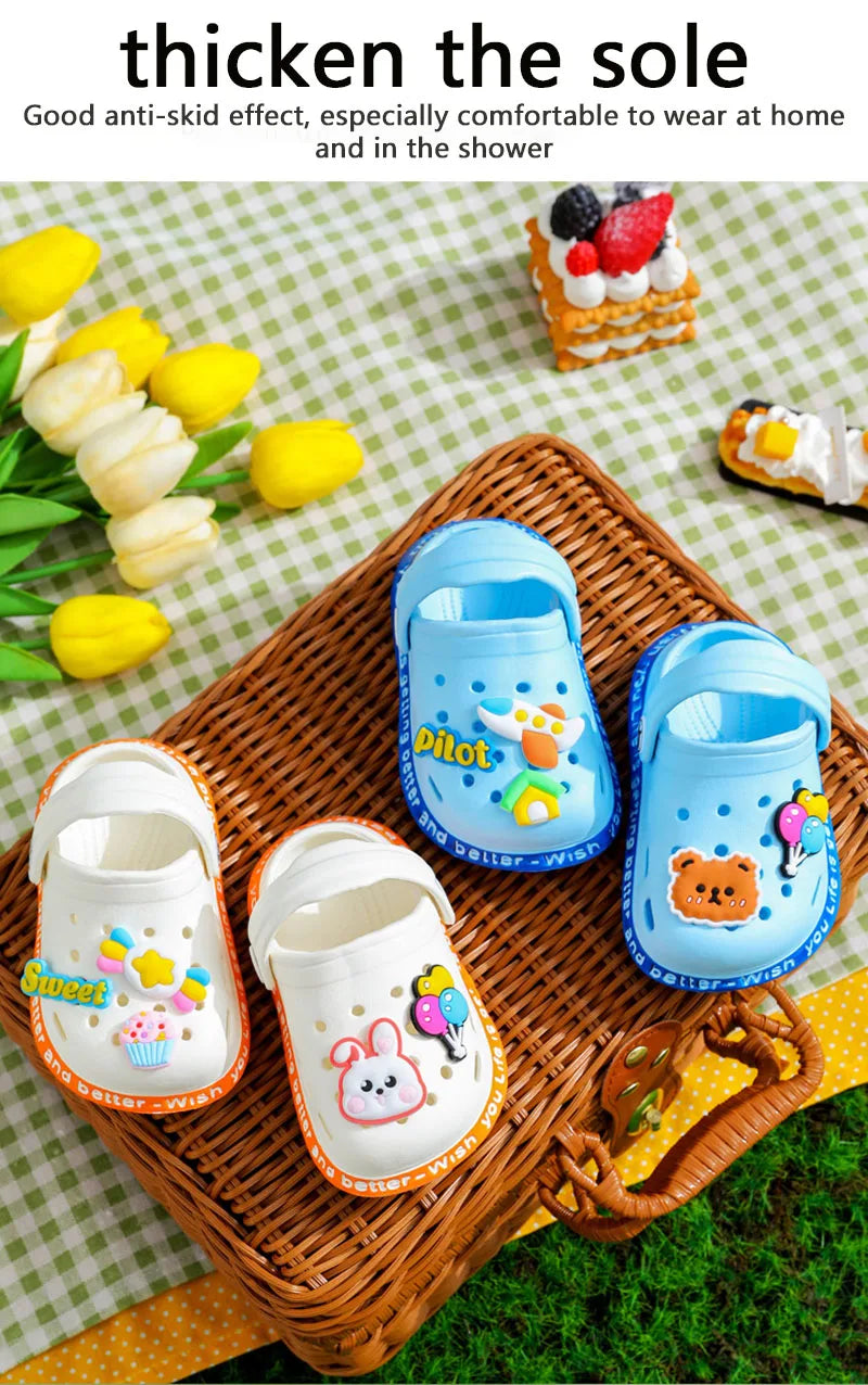 Summer Baby Shoes Sandals Cartoon Design Mules for Girls And Boys Infant Garden Shoes New Products for Children