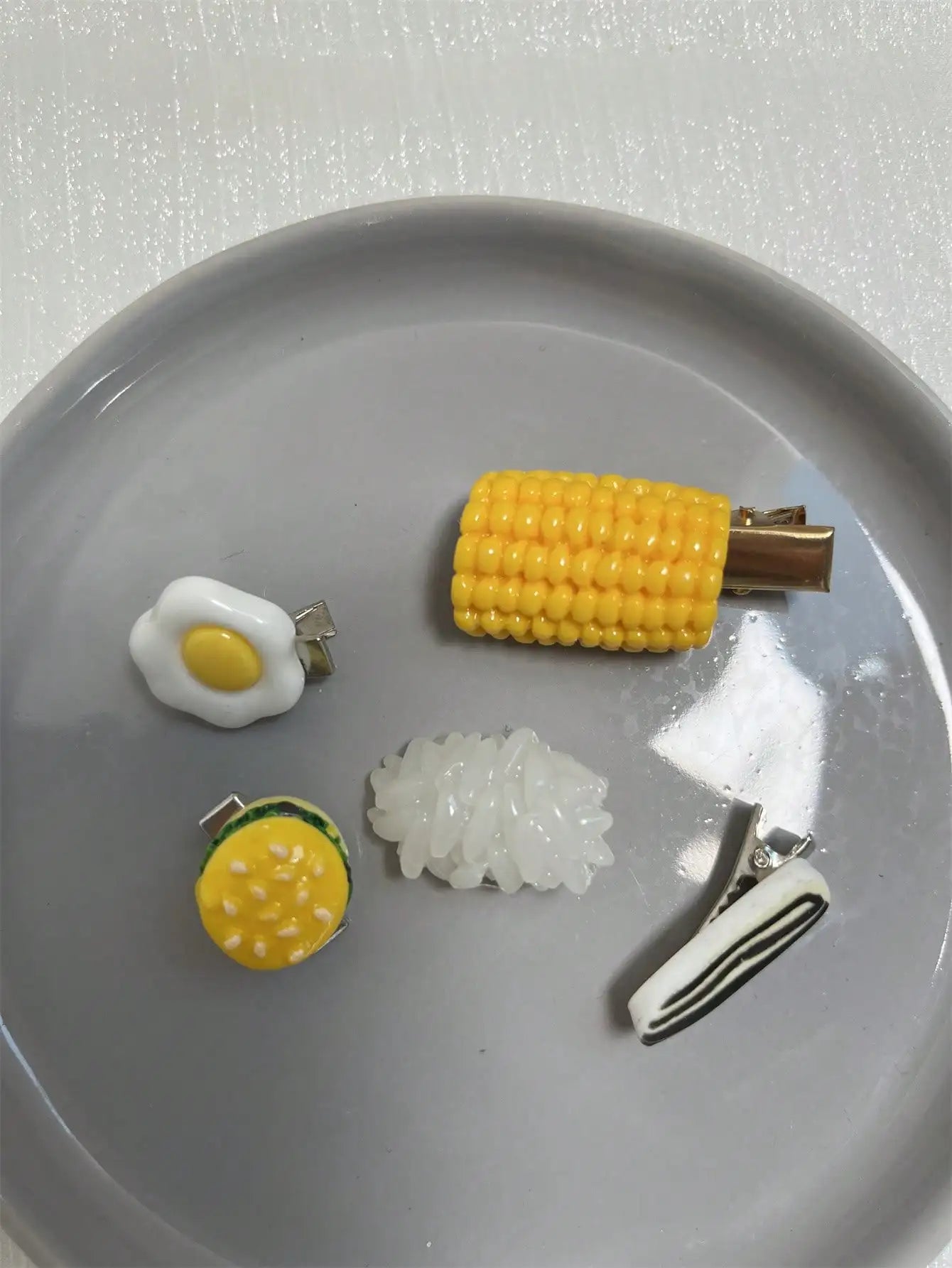 Divertida horquilla de novedad para el pelo de bebé, accesorios de pelo, simulación de comida, semillas de girasol, pinzas de huevo para el pelo, ganchos para el pelo de niña, clips.