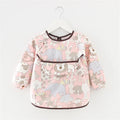 Newborn Baby Bibs Blouse Waterproof Long-sleeved Reverse Dressing Infant Eating Clothes Apron Bib Protective Clothing 0-2Years
