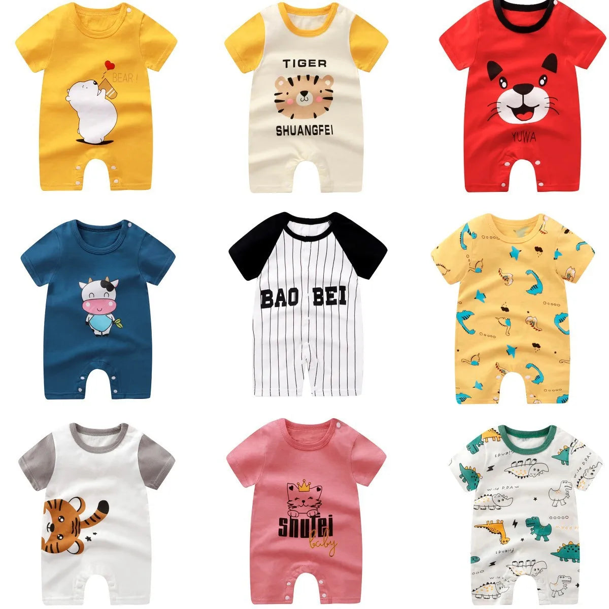 Sommer Strampler Baby Mädchen Kleidung Baumwolle Kurzarm Overall Neugeborene Baby Jungen Kleidung Bodysuit für Neugeborene
