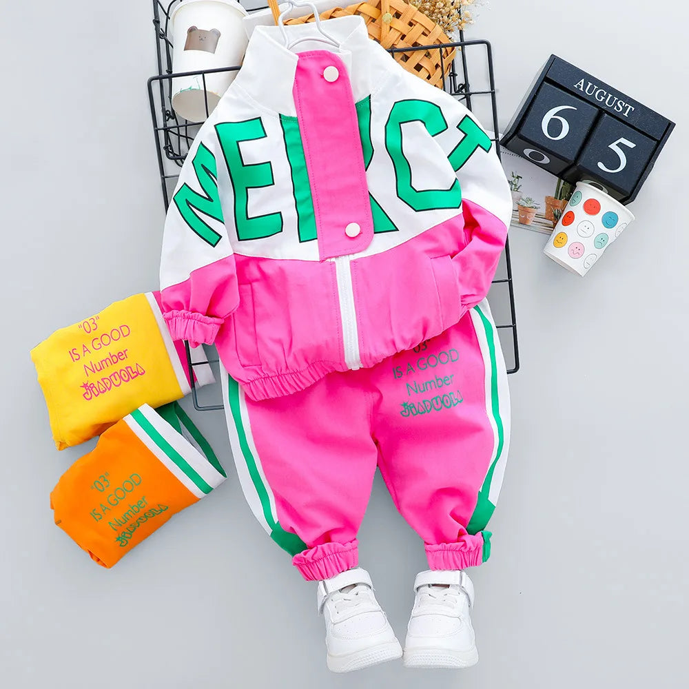 Toddler Baby Boys girl Clothes Set spring autumn corduroy Cartoon Clothing Sets Boys Hoodies Jacket And Pants Kids Suit 0-5Y