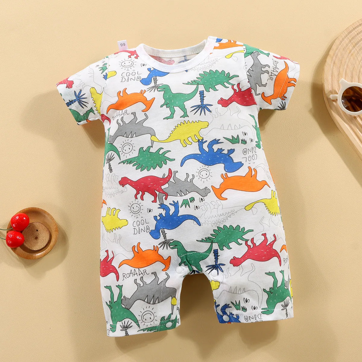 2025 Climbing Clothes Pure Cotton Summer New Version Of Male Baby Thin Female Short Sleeved Children Onesies Kids Clothes