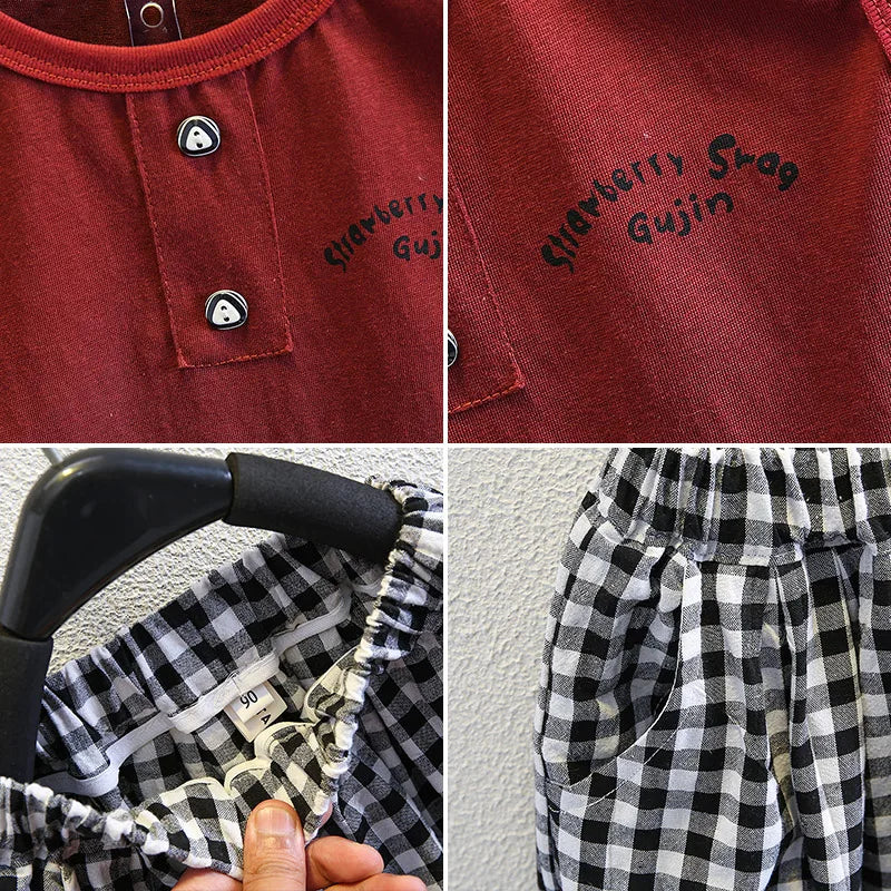 Baby Boys Clothing Sets Newborn Clothes Suit Stripe Cotton Short Sleeve T-shirt +Pants 2pcs Girls Summer Outfits