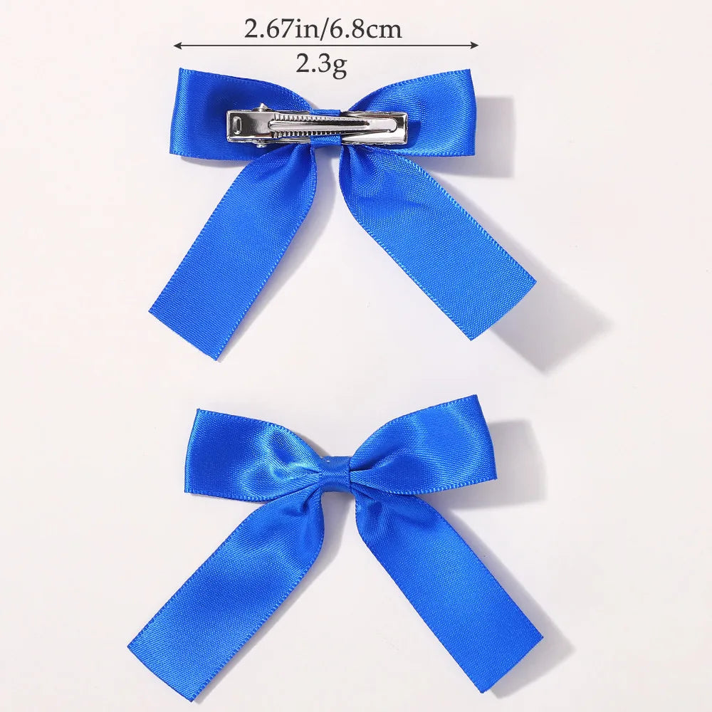 LAZOS DE CINTA 6 horquillas para niña con delicada cinta para accesorios infantiles. Las adorables horquillas de 3.5 pulgadas.