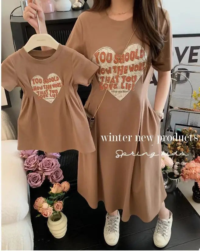 Mom and Daughter Clothes Mommy Daughter Matching Outfits Girl Clothing Summer Dresses Dress for Girls Women's Skirt Mother Kids