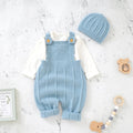 Baby Boys Girls Rompers Hats Clothes Fashion Sleeveless Knitted Newborn Infant Netural Strap Jumpsuits Outfits Sets Toddler Wear