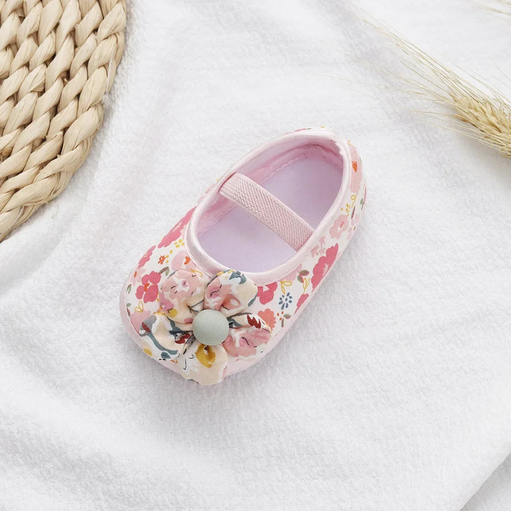 Zapatos de Bebé para Niñas, Flores Coloridas, Zapatos de Princesa, Bebé y Niño Pequeño, Algodón Suave, Antideslizantes, Primeros Pasos, 0-18 Meses