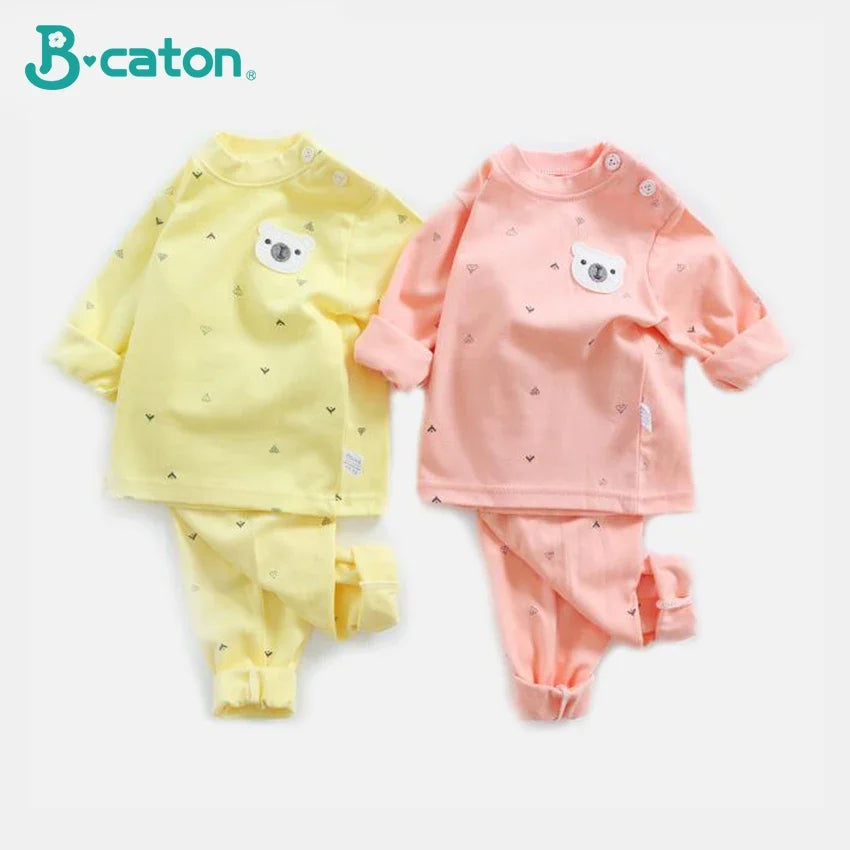 Babykleidung Unterwäsche für Kinder Oberteile Hosen Neugeborenen Pyjama Anzug Haus 100% Baumwolle Sets Jungen Mädchen Warme Herbst Kinderkleidung