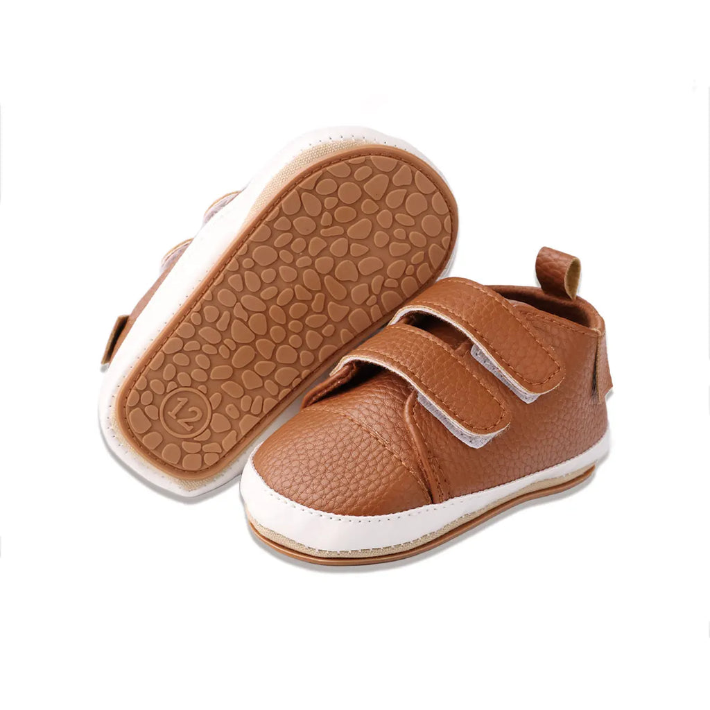 Zapatos de bebé, zapatos de bebé de primavera y otoño de 0 a 1 año, zapatos de bebé con doble velcro, suela blanda casual antideslizante, zapatos de bebé de caña baja