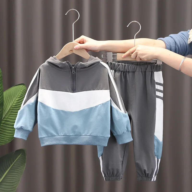 Conjunto de ropa para bebés y niñas pequeñas, primavera, otoño, pana, dibujos animados, conjuntos de ropa para niños, chaquetas con capucha y pantalones, traje para niños de 0 a 5 años