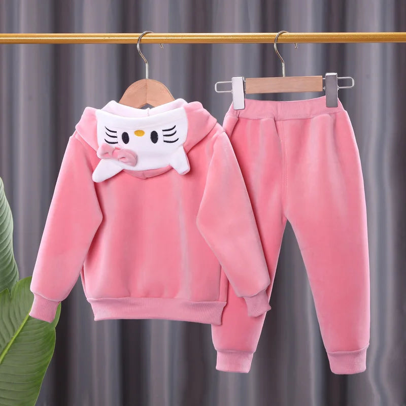Baby Girl Clothes Children Clothing Set 2pcs Hoodie Cartoon Kids Girls Outfit Sets Toddler Cotton Long Sleeve Tops Pants Suit