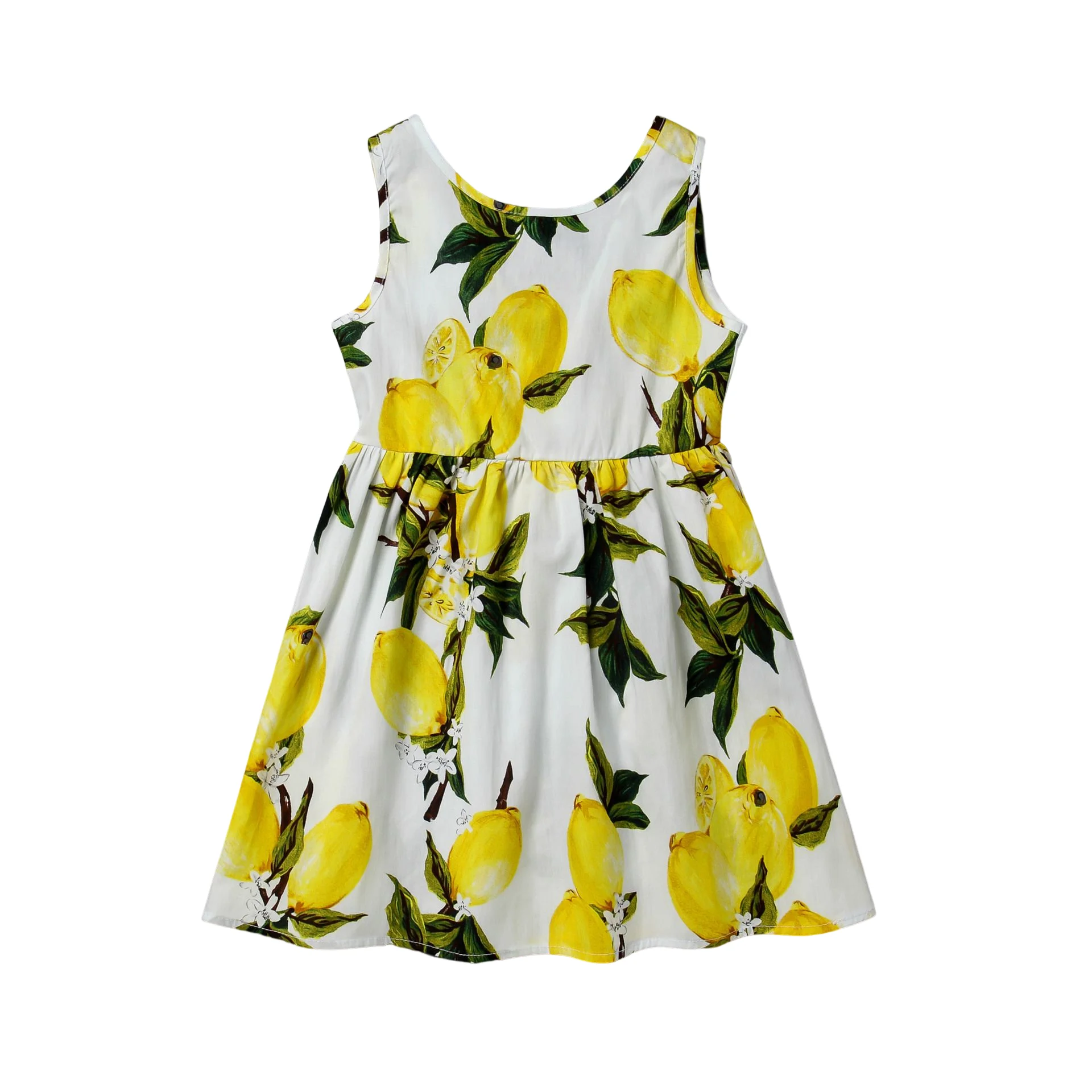 2025 Summer Girls Print Binding Rope Dress For 1-6Years Kids Cotton Sleeveless Sundress Baby Beach Above Knee Mini Casual Dress