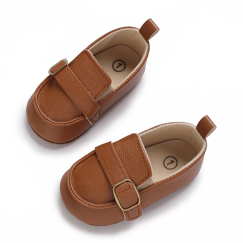 Spring and Autumn British Style Loafers For Babies Aged 0-12 Months Comfortable and Non Slip Walking Shoes