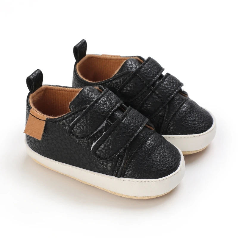 New Baby Shoes Retro Leather Boy Girl Shoes Multicolor Toddler Rubber Sole Anti-slip First Walkers Infant Newborn Moccasins