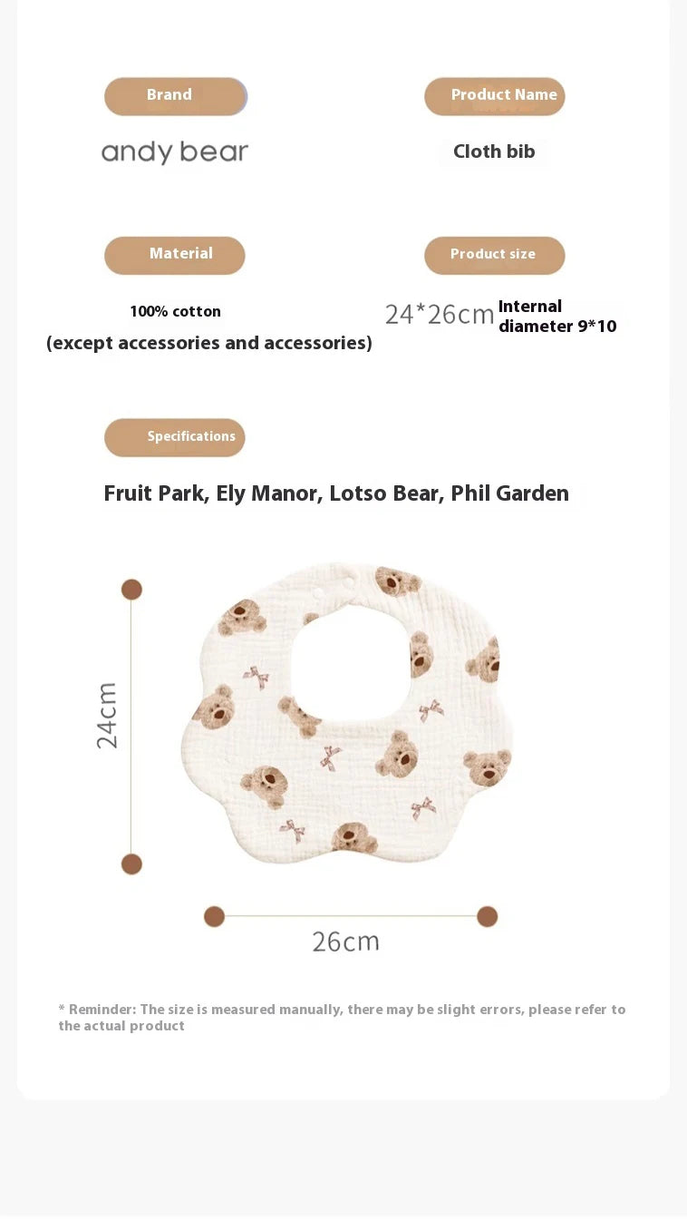 AIBEDILA Soft Baby Bibs Bandana Saliva Towels Burp Cloths Newborn Infant Toddler 0-1Y Comfortable Waterproof Feeding Bibs 2/3/4﻿