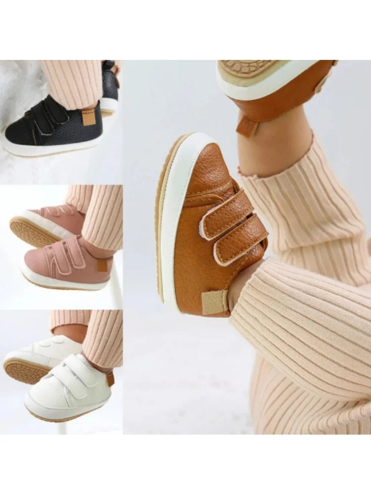 Baby Shoes PU Leather Casual Anti-slip Infant Kids Boys Girls Walking Christening Toddler shoes