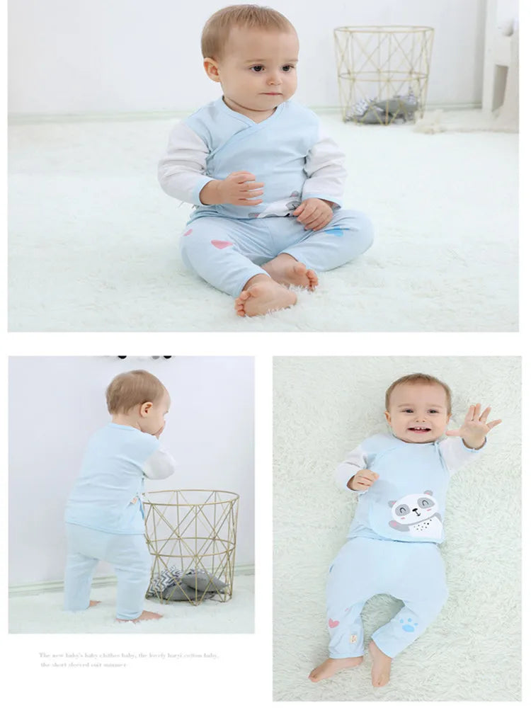 18piece/set Newborn Baby Clothes For Girls Boys Pants Sets Cotton Spring Autumn Soft Infant Boy Clothing New born Print Hat Bibs