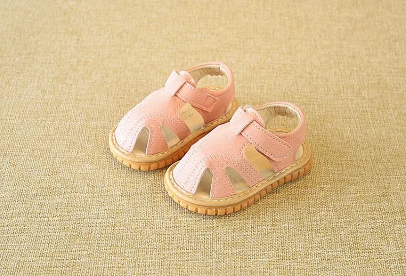 2025 Baby Sandals Toddler Boys First Walkers Newborn Girls First Shoes Indoor Soft Sole Infant Sandals Summer Beach Baby Shoes
