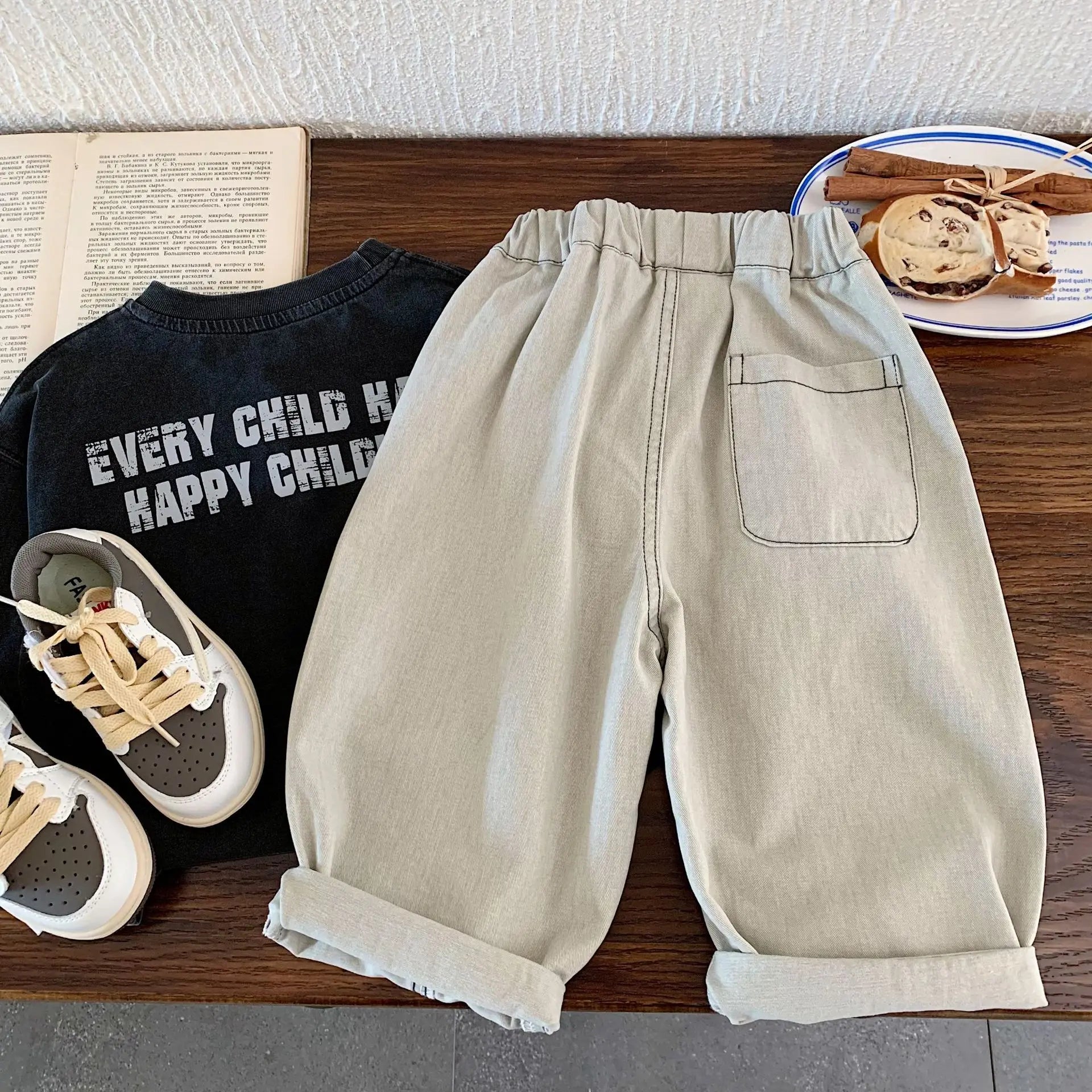 Pantalones para niños 2026 Otoño Invierno Pantalones holgados a cuadros para niños Moda Pantalones deportivos para niños pequeños Joggers Ropa para bebés