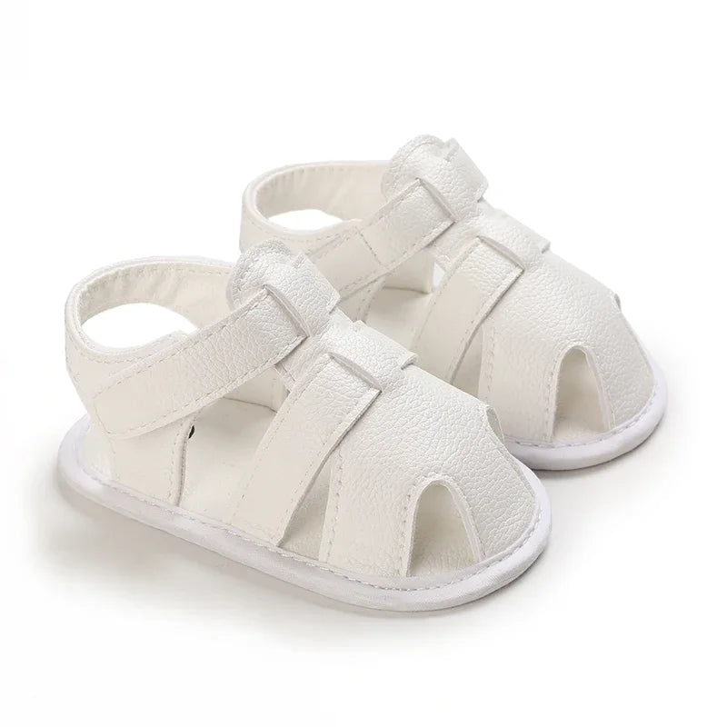0-18M Baby Walking Sandals - Breathable Anti-Slip Soft Sole Shoes for Newborn Boys & Girls, Summer Infant First Walkers