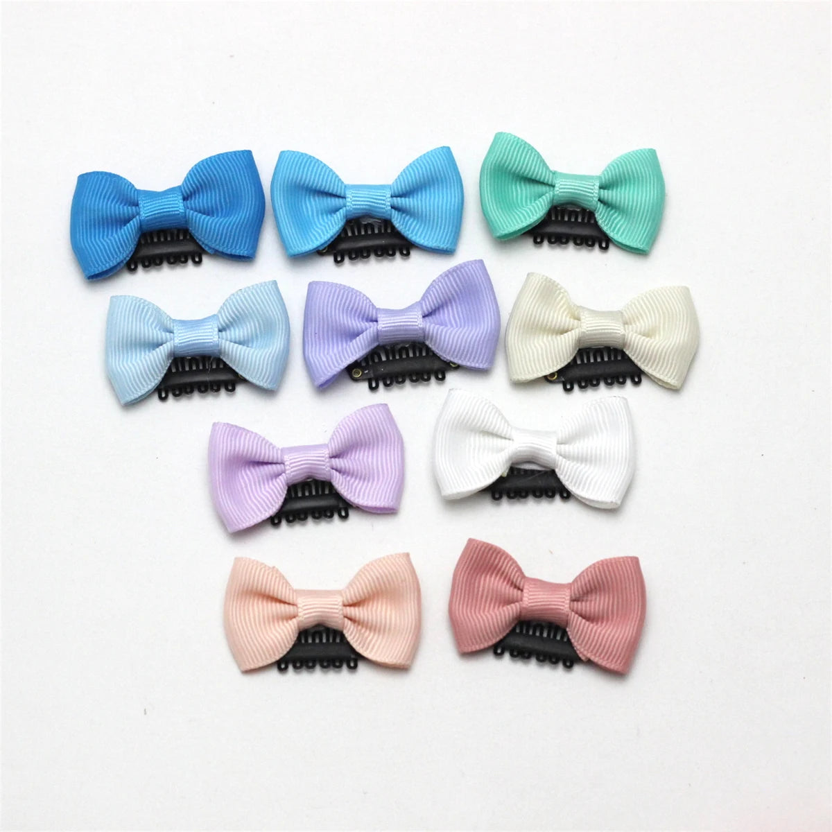 12 Stück/Packung Mädchen kleine Haarspange Baby Schleifen Haarnadeln Säugling Kinder Feine hauchdünne Babyhaar-Mini-Klammer Neugeborenen-Haarschleife