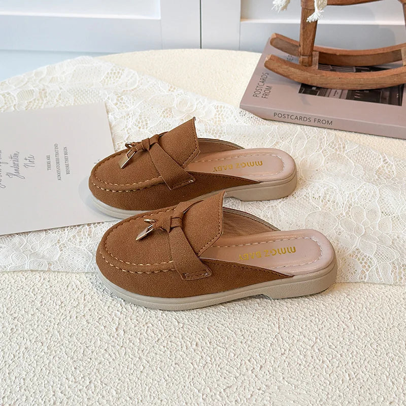 Children Leather Shoes for Girls Boys 2026 Spring Summer New Fashion Korean Style Soft Bottom Anti-slippery Versatile Loafers