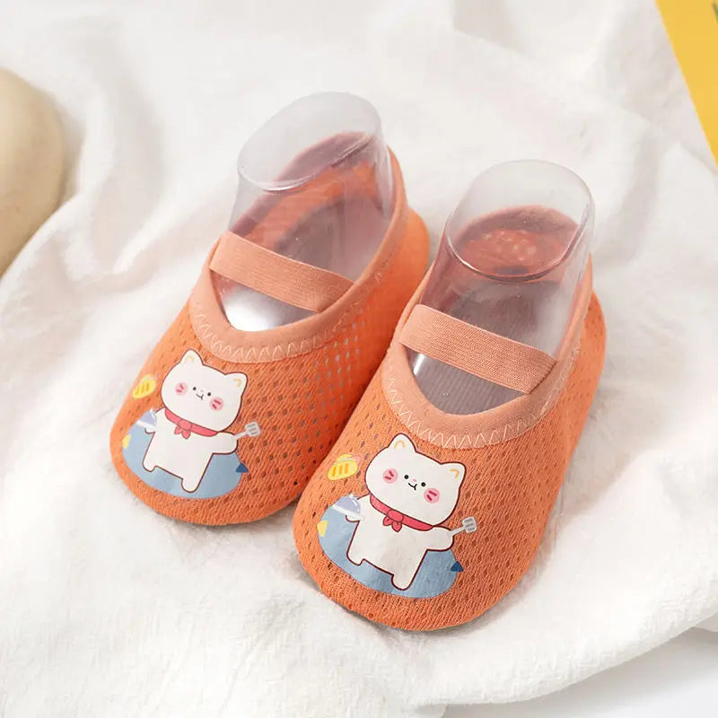 Baby Kleinkinderschuhe Lauflernschuhe rutschfeste Verdickung Schuhe Socken Bodenschuhe Fußsocken Tierstil für Babys Hausschuhe