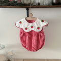 Summer Baby Girls Clothes  Short Sleeve Romper Baby Bodysuit Doll Collar Jumpsuit Outfit Suitable for babies aged 0-18 months