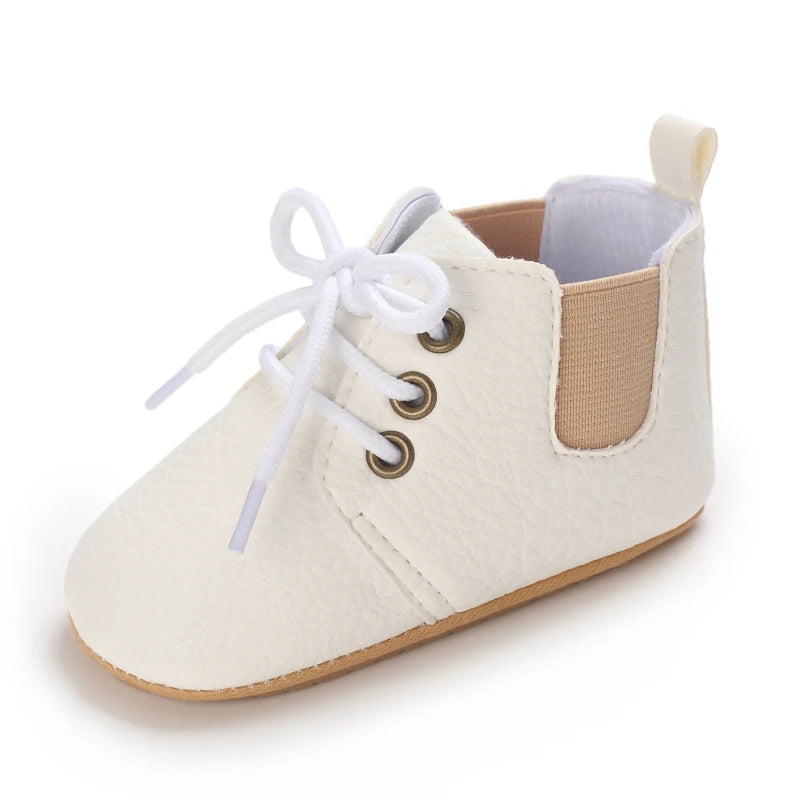 New Baby Shoes Retro Leather Boy Girl Shoes Multicolor Toddler Rubber Sole Anti-slip First Walkers Infant Newborn Moccasins