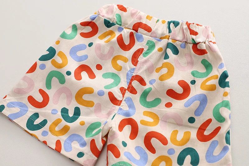 Nuevo Traje de Ropa de Verano para Bebés, Conjuntos Infantiles, Camisa de Letras de Moda para Niños, Pantalones Cortos, 2 Piezas/Conjuntos, Disfraz Casual para Niños Pequeños, Chándales para Niños