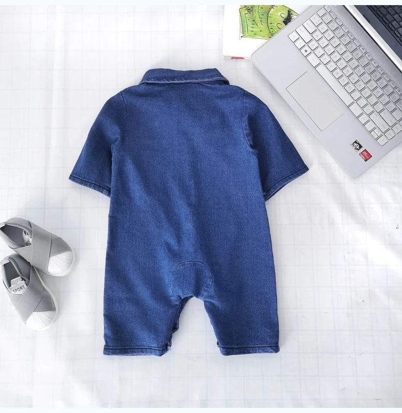 IENENS Baby Strampler Neugeborenen-Jumpsuits Kleidung Jeans Overall 0-18 Monate Junge Mädchen Weiche Anzüge Kinderkleidung
