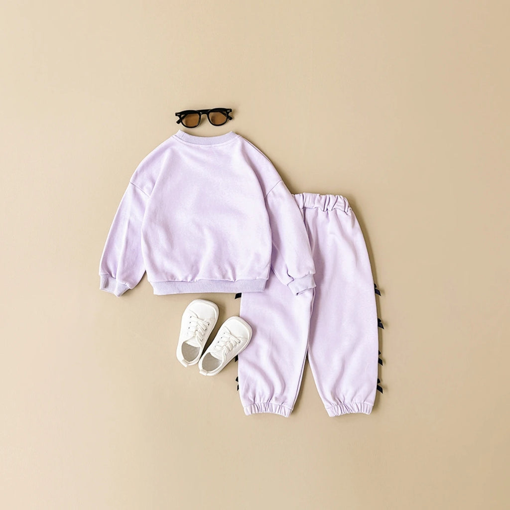 Baby Girl Clothes Toddler Sets Cotton Love Sweatshirt Long Sleeve Top+Bow Pants Spring Newborn Kids Clothing Infant Outfit Suits