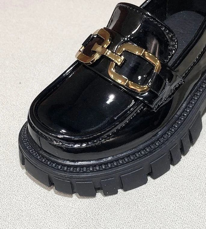 Kids Leather Loafers Lightweight Soft Sole School Shoes for Big Kids Boys Girls Solid Black Classic Casual 2026 New Arrival