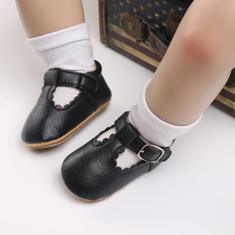 Zapatos de Bebé Clásicos Rayas Cuero Niño Niña Multicolor Suela de Goma Antideslizante Primeros Pasos Mocasines de Bebé