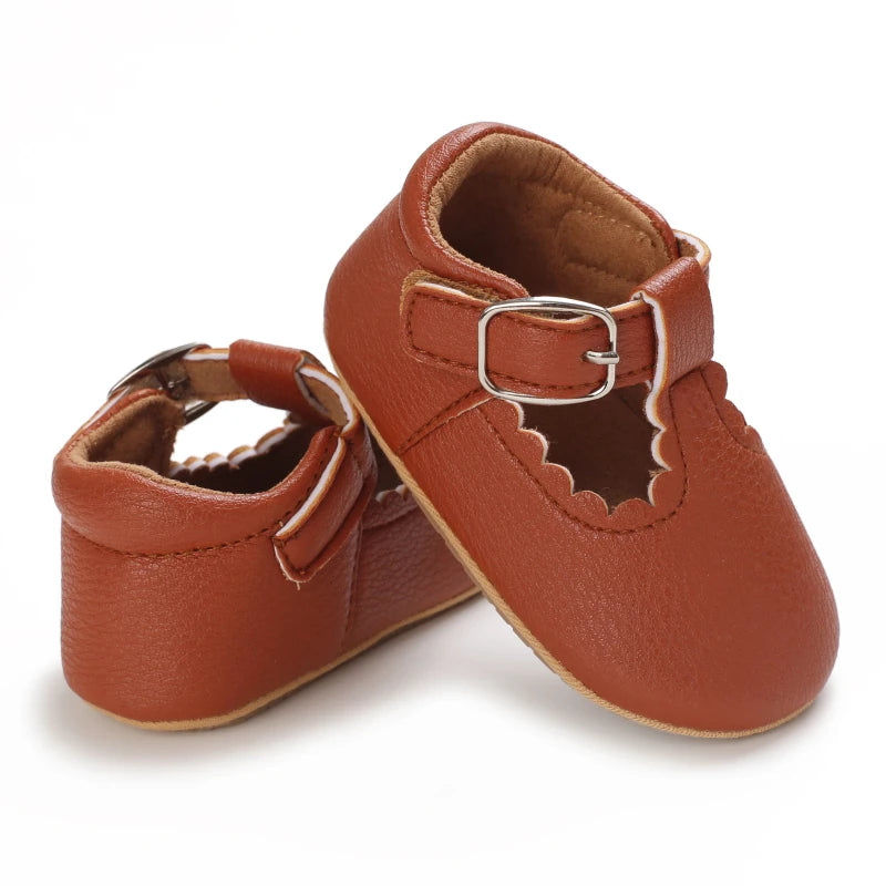 Zapatos de Bebé Clásicos Rayas Cuero Niño Niña Multicolor Suela de Goma Antideslizante Primeros Pasos Mocasines de Bebé