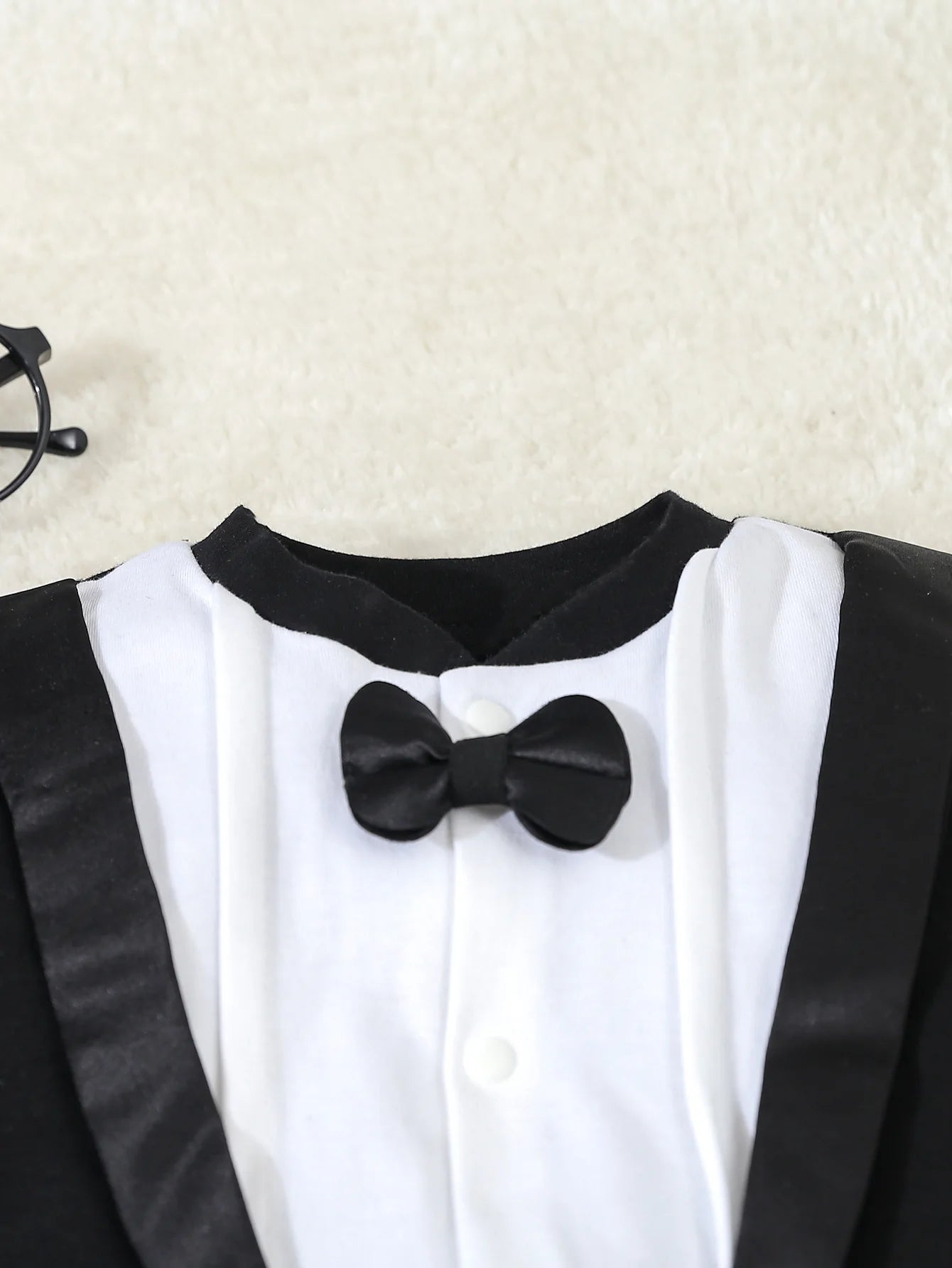 Herbst Baby Strampler Baumwolle Gentleman Overall Fußbedeckter Strampler Prinzenkostüm Baby Jumpsuits Jungen Festliche Kleidung für 0-12M